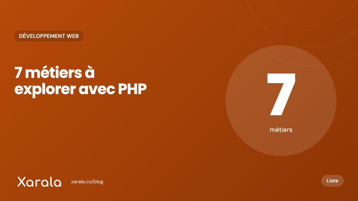 Couverture de l’article « Naviguer dans les options de carrière de PHP… », catégorie Développement web, blog Xarala Academy