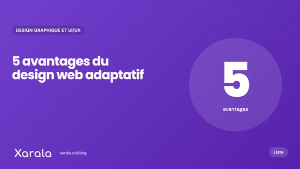 Couverture de l’article « 5 Avantages du responsive web design… », catégorie Design graphique et UI/UX, blog Xarala Academy