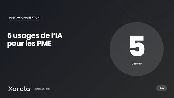 Couverture de l’article « 5 façons d’utiliser l’IA pour booster la… », catégorie IA et automatisation, blog Xarala Academy