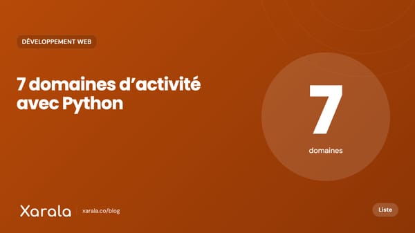Couverture de l’article « 7 domaines d'expertise professionnelle à… », catégorie Développement web, blog Xarala Academy