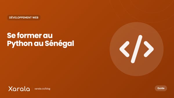Couverture de l’article « La formation Python au Sénégal : Une… », catégorie Développement web, blog Xarala Academy