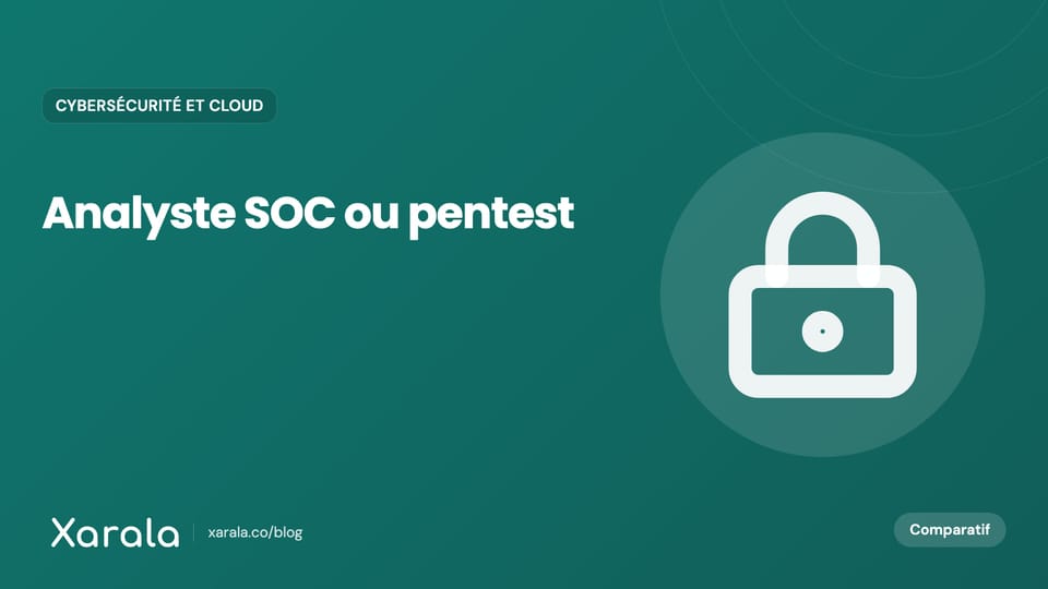 Couverture de l’article « Analyste SOC ou pentest : quelle… », catégorie Cybersécurité et cloud, blog Xarala Academy